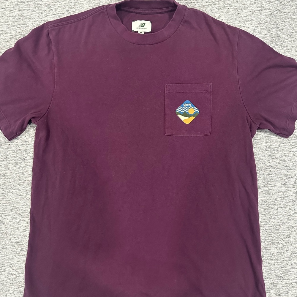 New Balance x Aime Leon Dore Pocket Logo T-Shirt Tee Large Purple